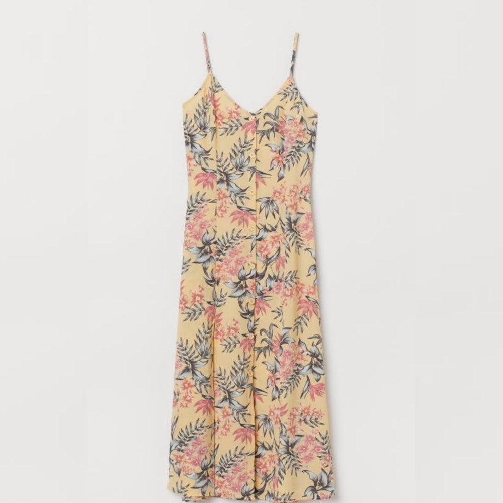 V-Neck Fitted Midi Dress